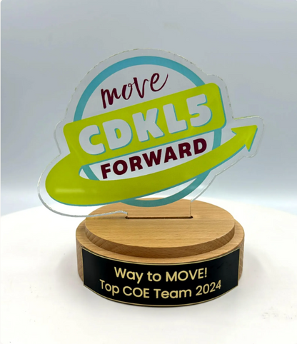 Custom Design Acrylic Trophy with Wood Base/Employee Recognition Award/STEM Award/Tech Gift - Acrylic with Color Prints - Free Customization
