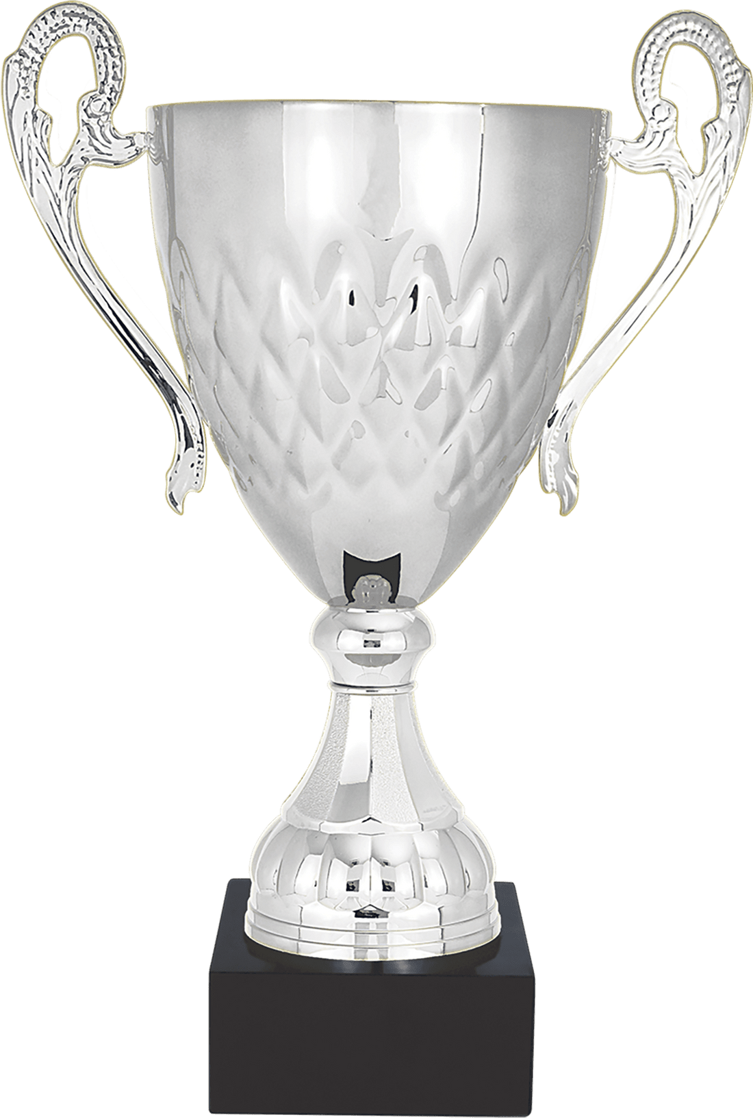Silver Completed Metal Cup with Black Marble Base/Metal Cups