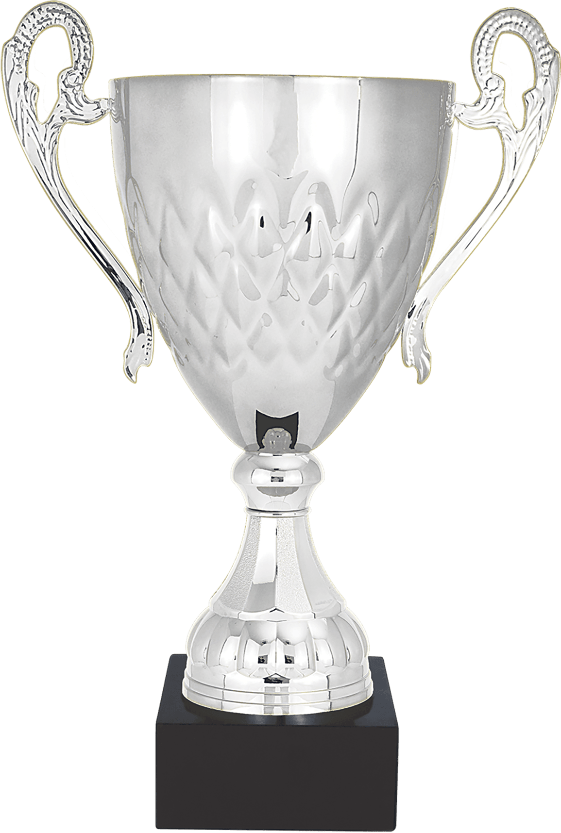 Silver Completed Metal Cup with Black Marble Base/Metal Cups