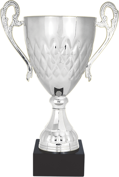 Silver Completed Metal Cup with Black Marble Base/Metal Cups