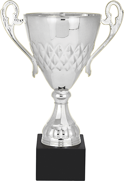Silver Completed Metal Cup with Black Marble Base/Metal Cups