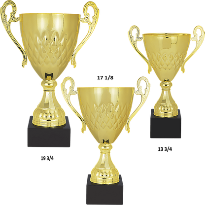 Gold Completed Metal Cup with Black Marble Base/Metal Cups