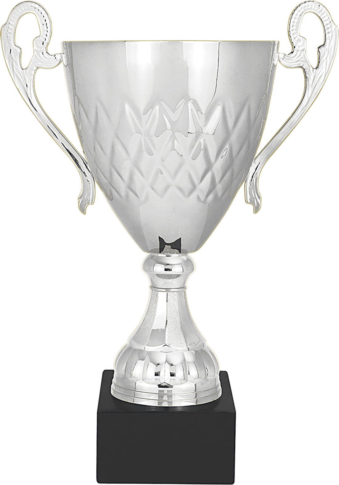 Silver Completed Metal Cup with Black Marble Base/Metal Cups