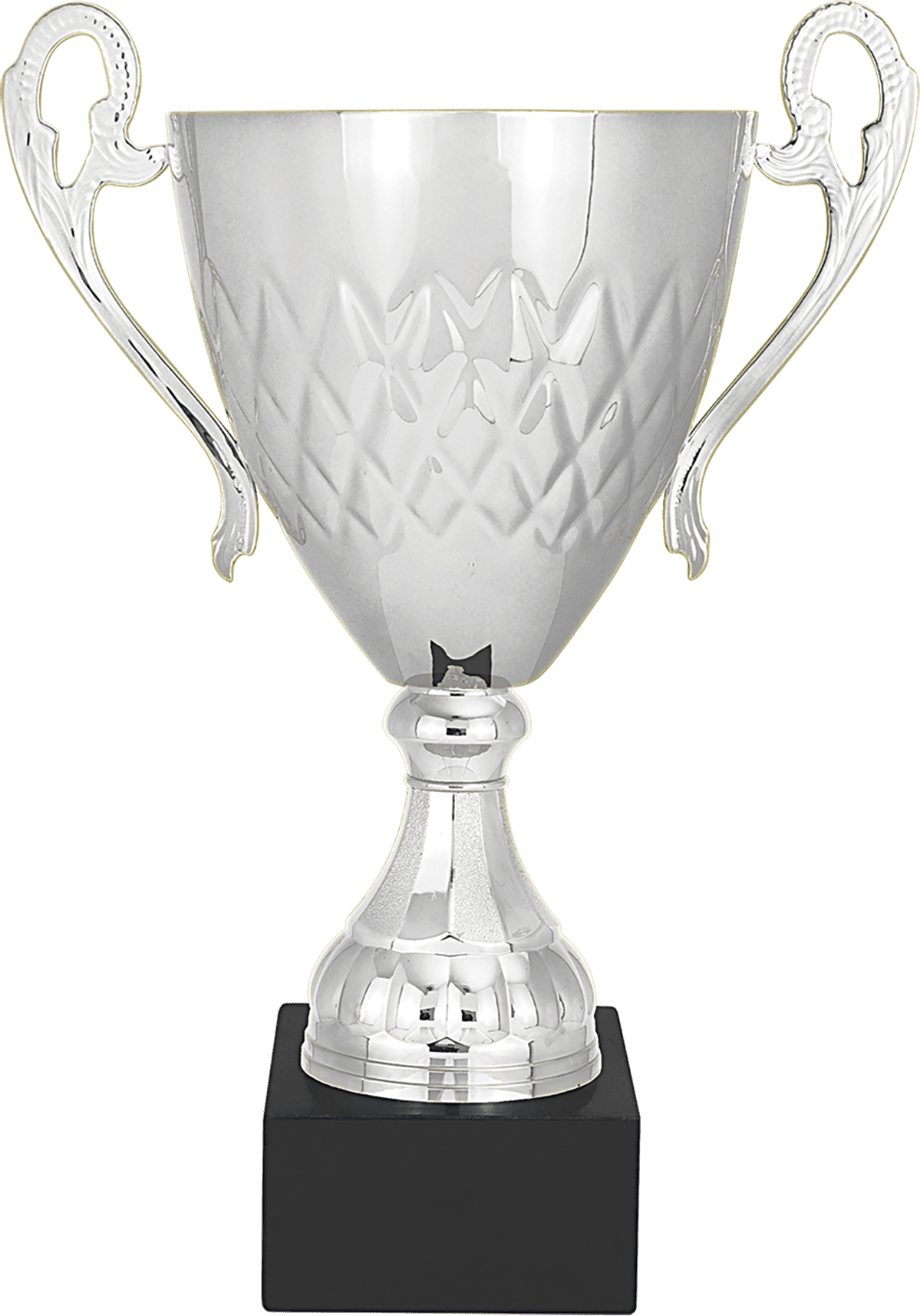 Silver Completed Metal Cup with Black Marble Base/Metal Cups