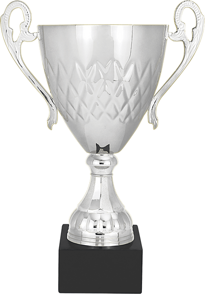 Silver Completed Metal Cup with Black Marble Base/Metal Cups