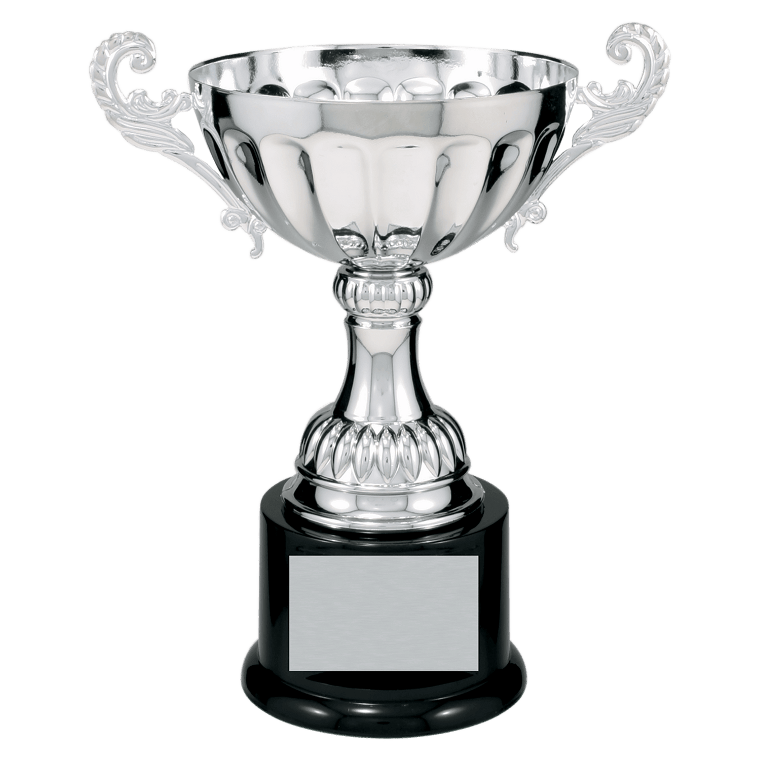 Silver Completed Metal Cup Trophy on Plastic Base/Metal Cups