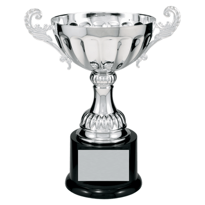Silver Completed Metal Cup Trophy on Plastic Base/Metal Cups